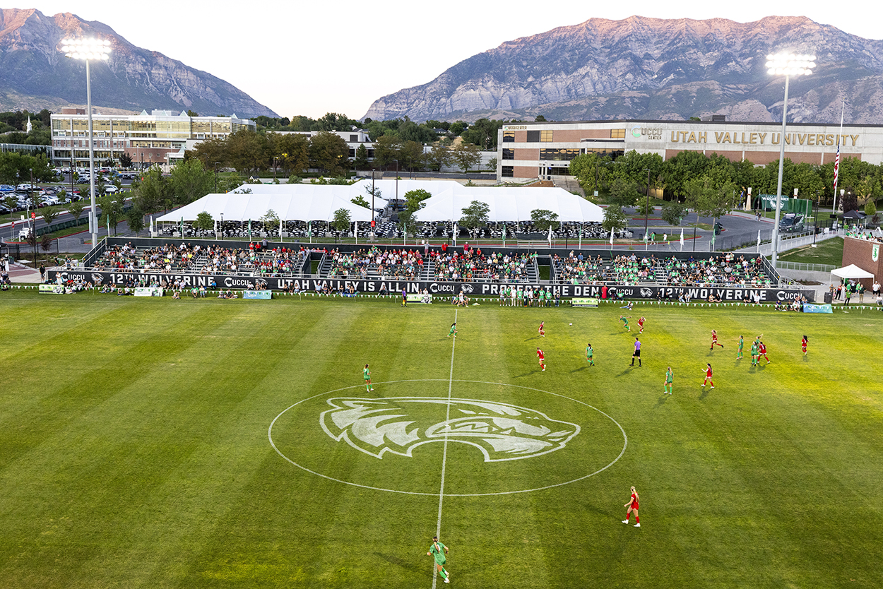 UCCU Stadium playing field.